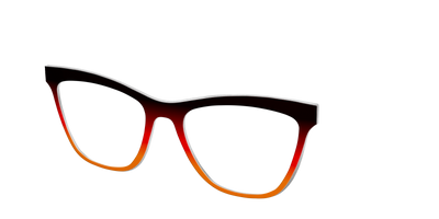 The Espresso to Pumpkin Gradient - Angle Top Thumbnail - Pair Eyewear