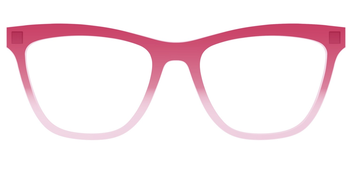 The Flamingo to Blush Gradient Crystal - Front Top Image - Pair Eyewear