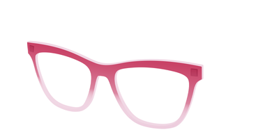 The Flamingo to Blush Gradient Crystal - Angle Top Thumbnail - Pair Eyewear