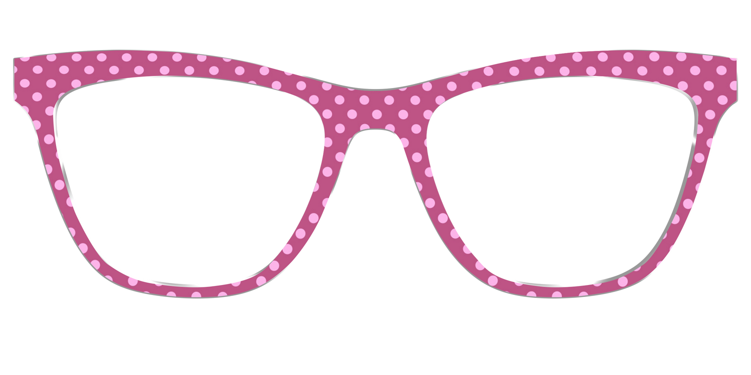 The Fuchsia Polka Dots - Front Top Image - Pair Eyewear