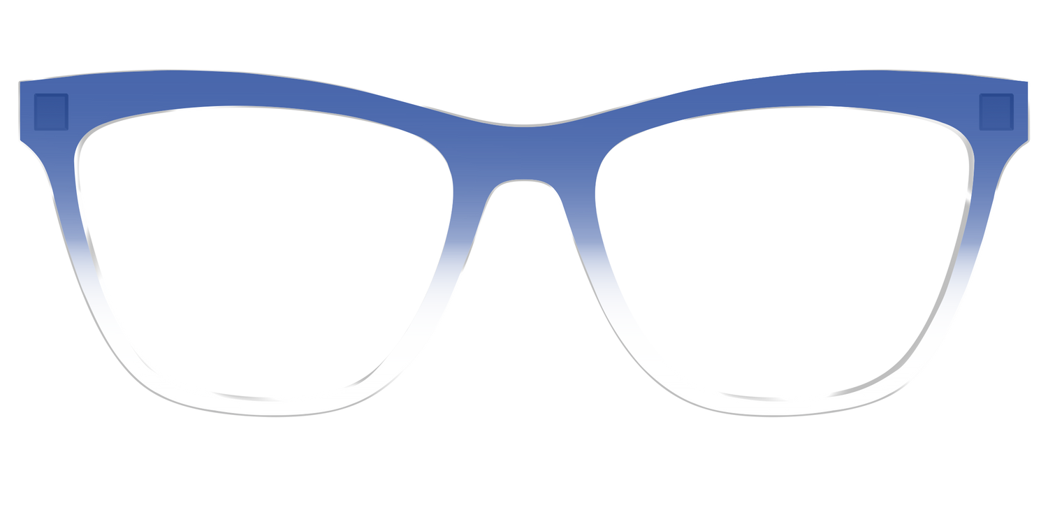 The Indigo Gradient Crystal - Front Top Image - Pair Eyewear
