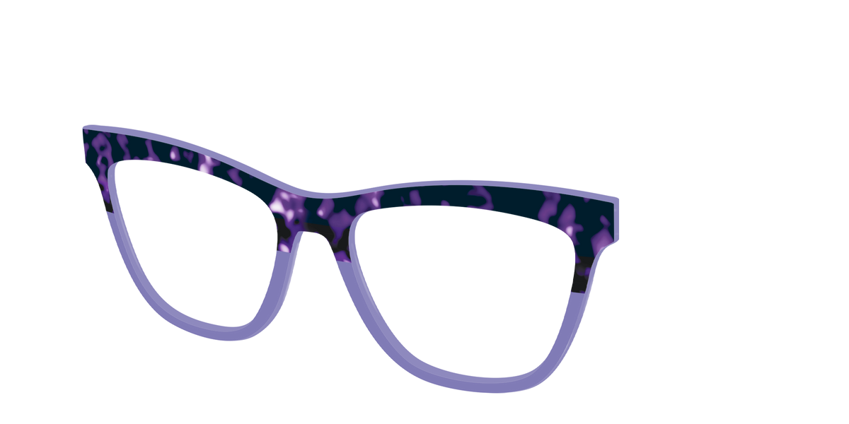 The Iris Tortoise Crystal Split - Angle Top Image - Pair Eyewear