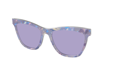 The Lavender Pearl Tort With Celestial Purple Lens - Angle Top Thumbnail - Pair Eyewear