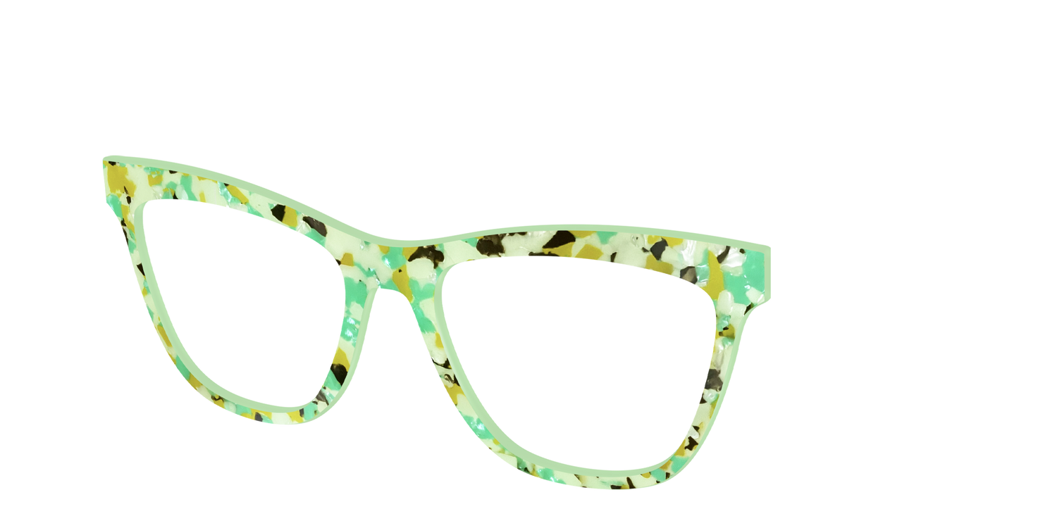 The Matcha Pearl Tortoise - Angle Top Image - Pair Eyewear