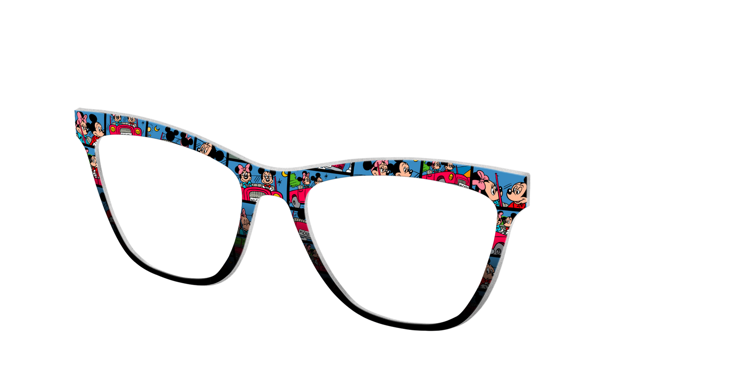 The Mickey & Minnie Comic Split - Angle Top Image - Pair Eyewear