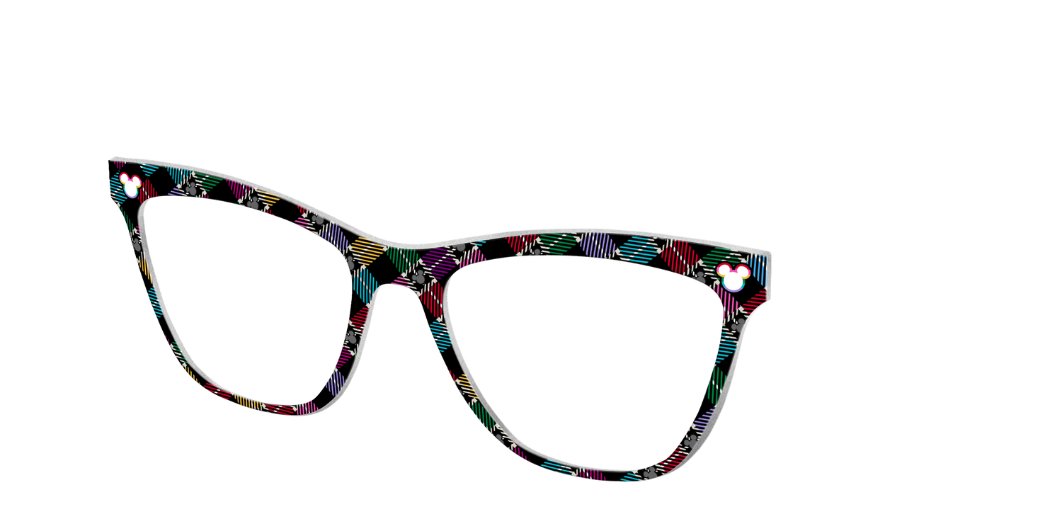 The Mickey Plaid - Angle Top Image - Pair Eyewear