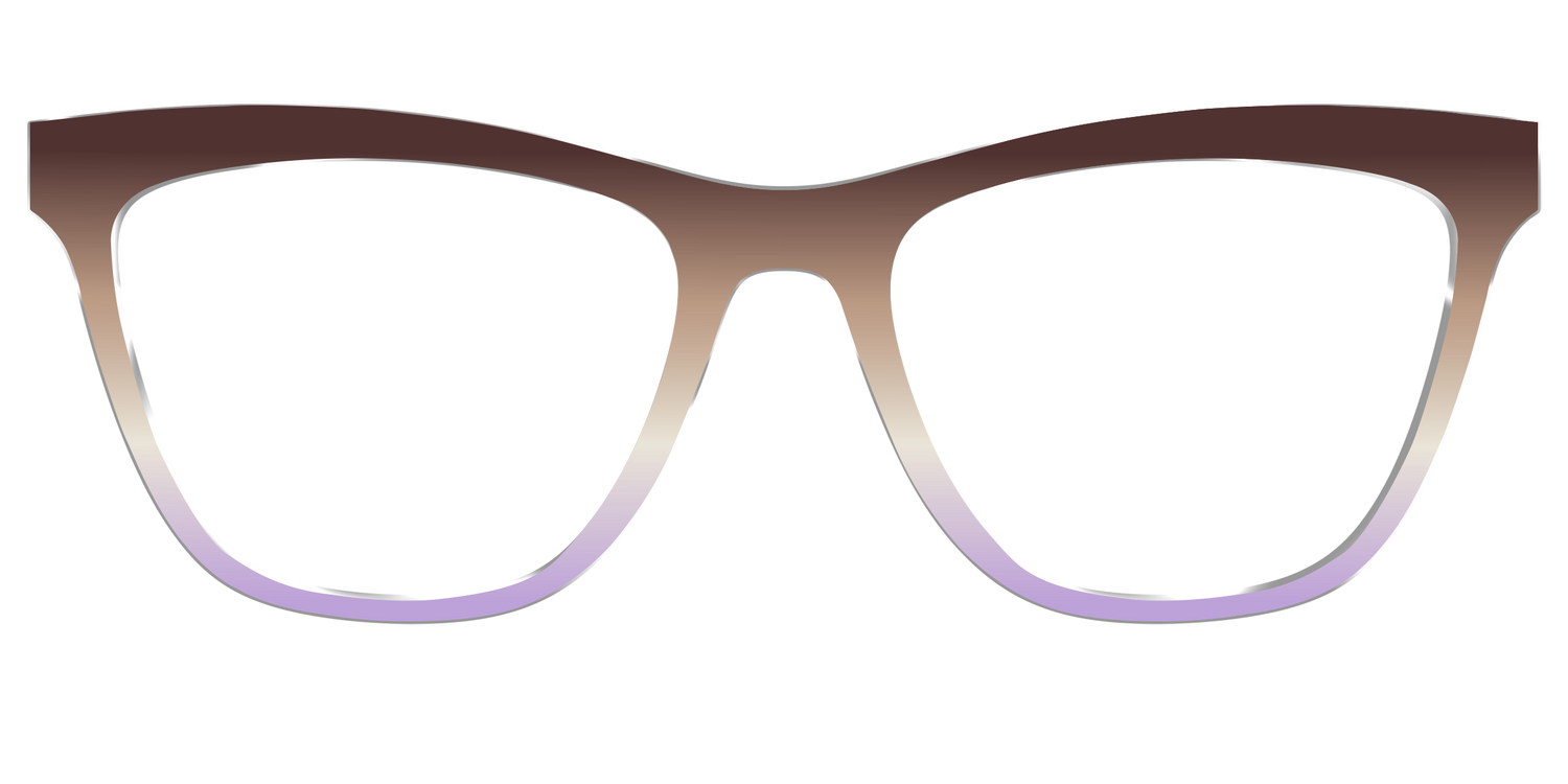 The Mocha to Light Lavender Gradient - Front Top Image - Pair Eyewear