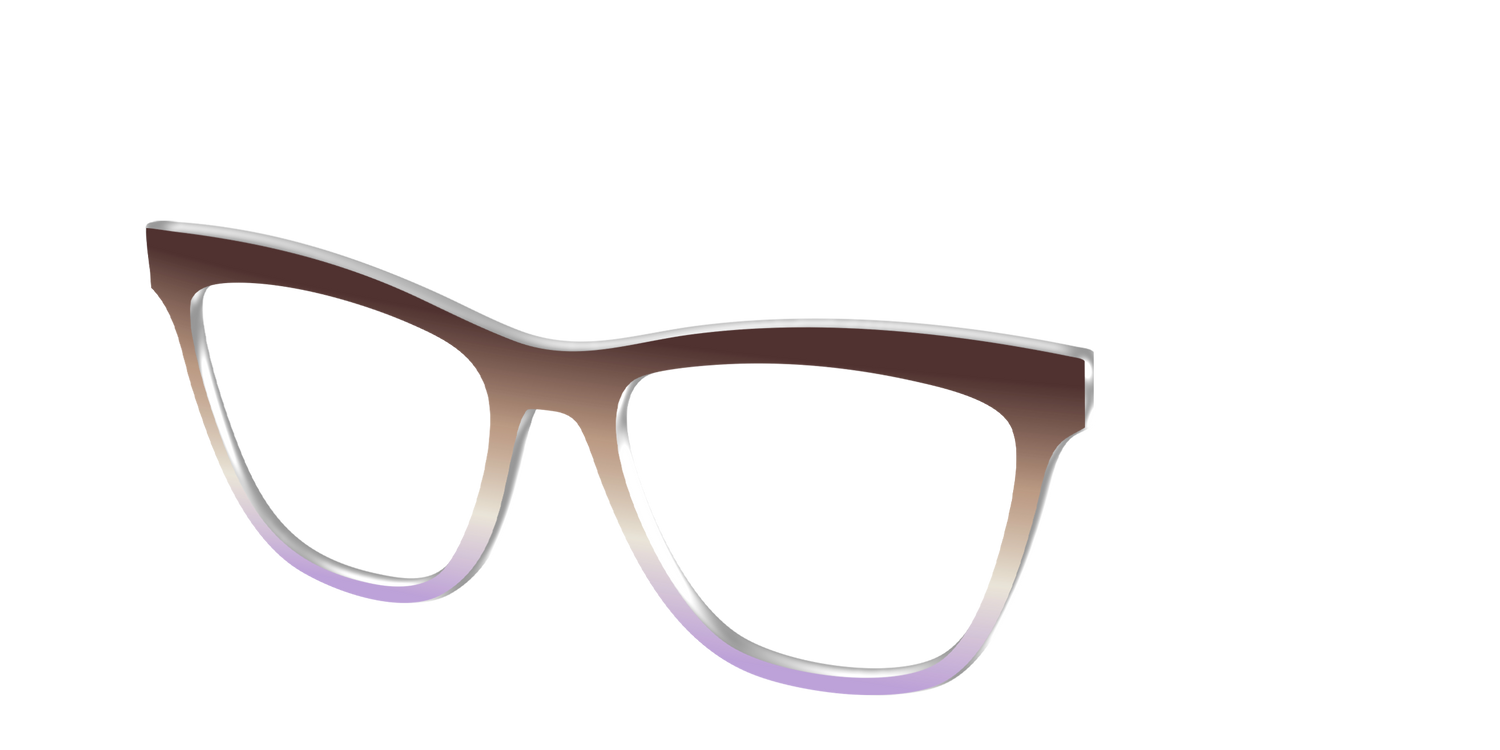 The Mocha to Light Lavender Gradient - Angle Top Image - Pair Eyewear