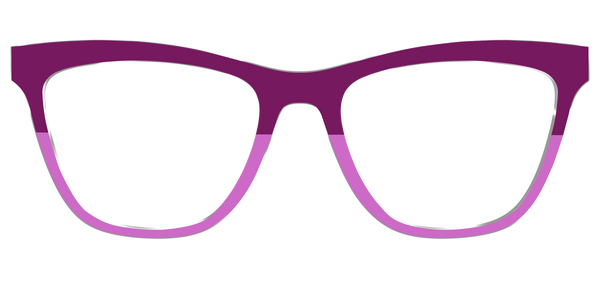 The Harper - Violet Pearlized Gradient Acetate Rose Gold Metal
