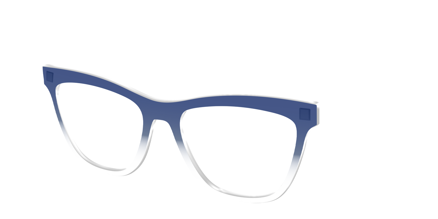 The Navy Gradient Crystal - Angle Top Image - Pair Eyewear