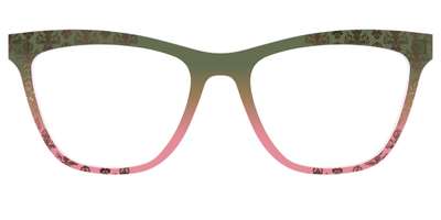 The Olive to Rose Trellis with Champagne Foil - Front Top Thumbnail - Pair Eyewear