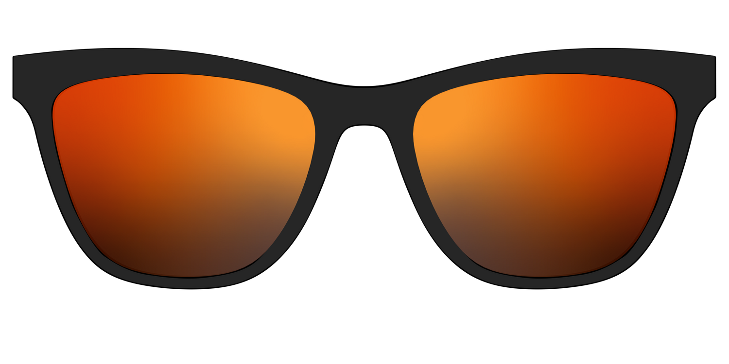 The Polarized Orange Reflective Sun Top