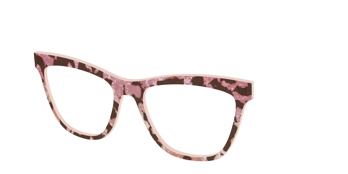 The Pale Peach Pearl Tortoise - Angle Top Image - Pair Eyewear