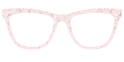 The Pink Shimmer Petals with Silver Foil - Front Top Thumbnail - Pair Eyewear