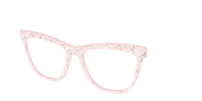 The Pink Shimmer Petals with Silver Foil - Angle Top Thumbnail - Pair Eyewear