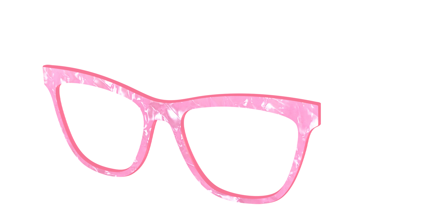 The Pink Tourmaline Pearl Marble - Angle Top Image - Pair Eyewear