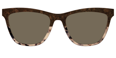 The Polarized Dark Oak Tortoise Split Sun Top - Front Top Thumbnail - Pair Eyewear