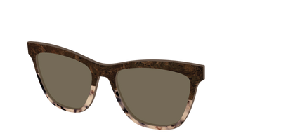 The Polarized Dark Oak Tortoise Split Sun Top - Angle Top Thumbnail - Pair Eyewear