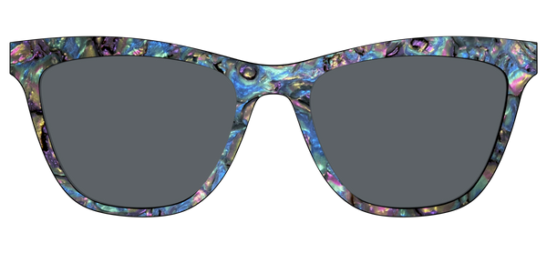 The Harper - Teal Pearlized Gradient Acetate Silver Metal