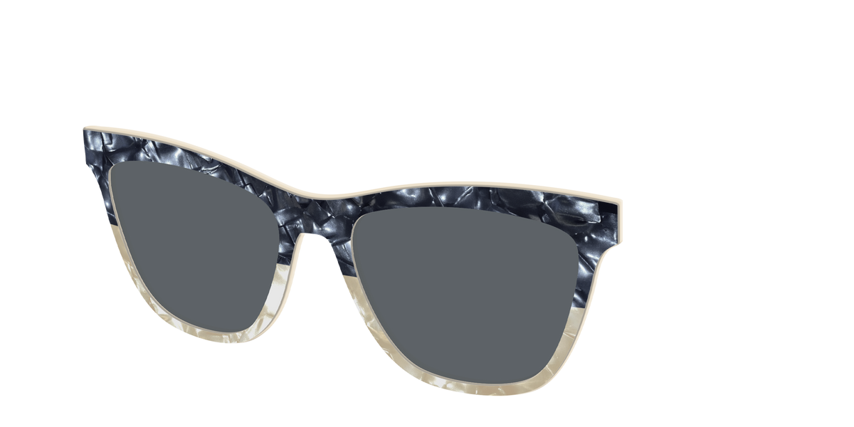 The Polarized Navy to Taupe Pearl Split Sun Top - Angle Top Image - Pair Eyewear
