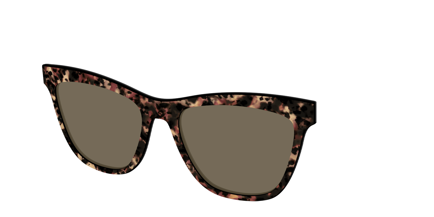 The Polarized Sienna Tortoise Sun Top - Angle Top Image - Pair Eyewear