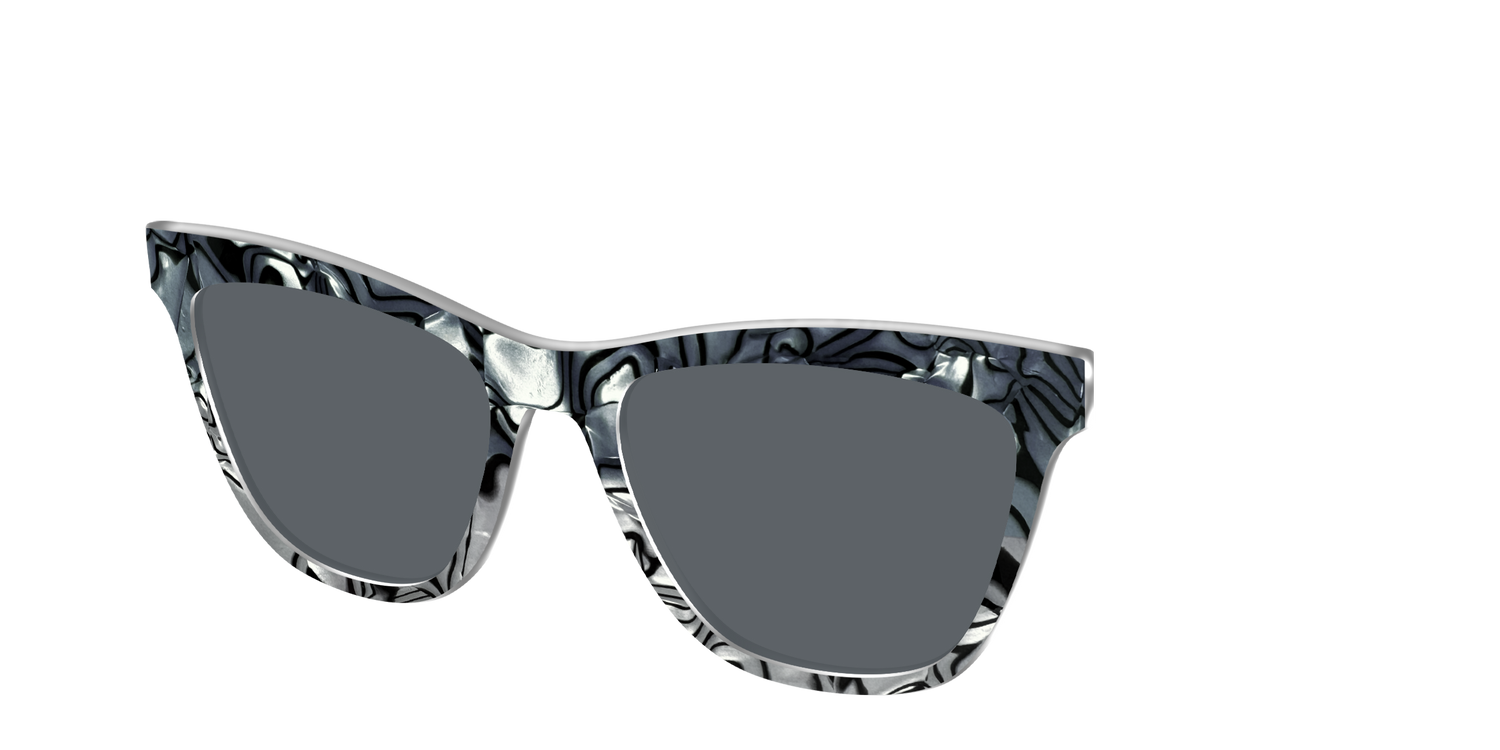 The Polarized Zebra Pearl Split Sun Top - Angle Top Image - Pair Eyewear