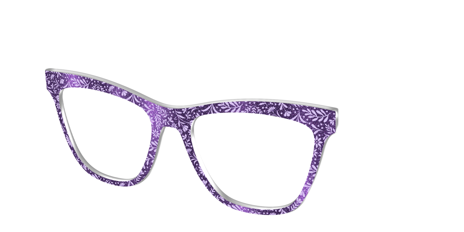 The Purple Shimmer Botanical - Angle Top Image - Pair Eyewear