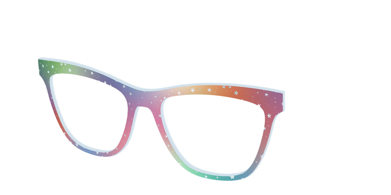 The Rainbow Holographic Celestial - Angle Top Image - Pair Eyewear