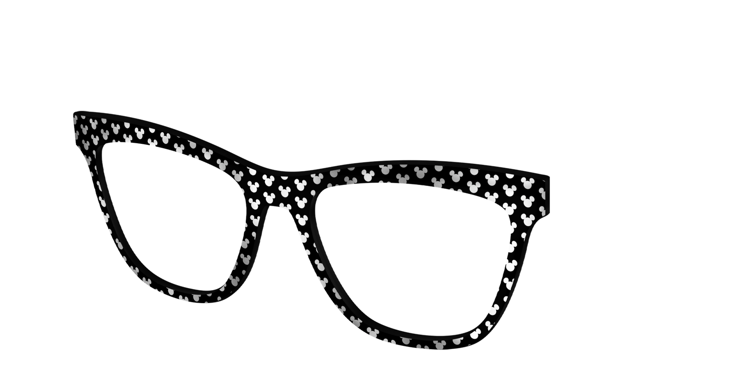 The Silver Foil Mickey - Angle Top Image - Pair Eyewear