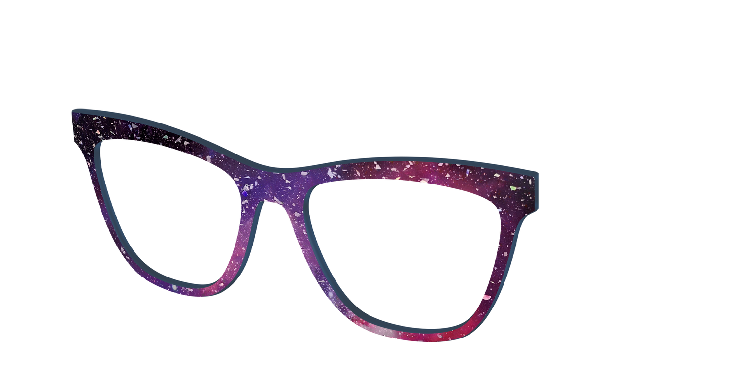 The Twilight Sky with Holographic Glitter - Angle Top Image - Pair Eyewear