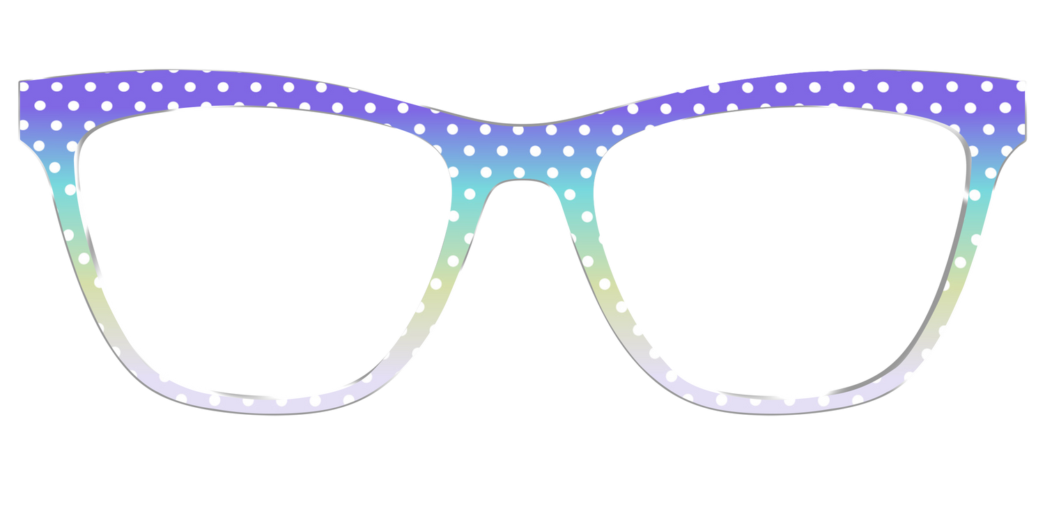 The Violet to Thistle Gradient Polka Dot - Front Top Image - Pair Eyewear