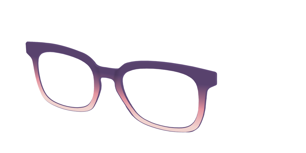 The Acai to Blush Gradient - Angle Top Image - Pair Eyewear