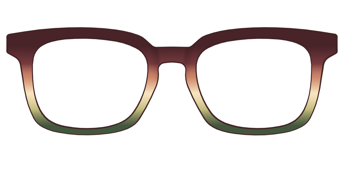The Acorn to Moss Gradient - Front Top Image - Pair Eyewear