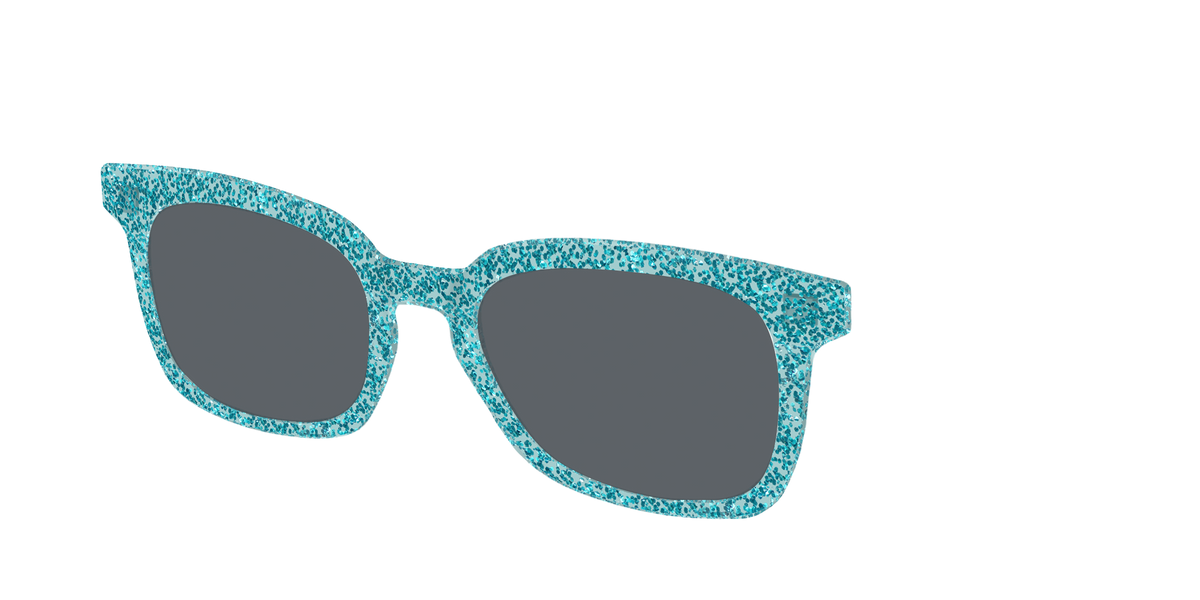 The Polarized Aquamarine Sparkle Sun Top - Angle Top Image - Pair Eyewear