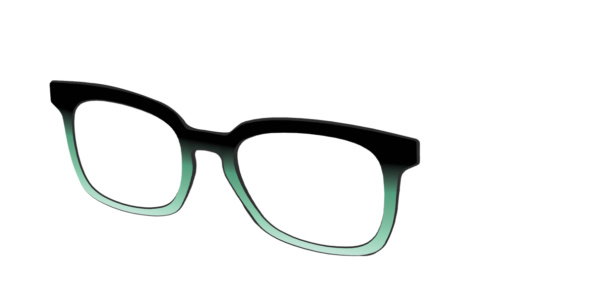 The Black to Spearmint Gradient - Angle Top Image - Pair Eyewear