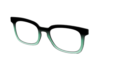 The Black to Spearmint Gradient - Angle Top Thumbnail - Pair Eyewear