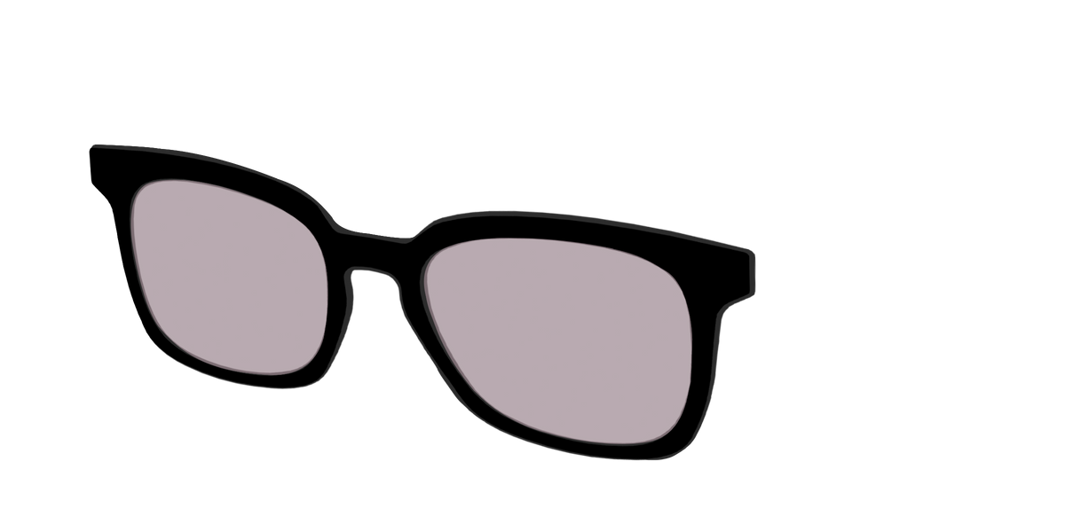 The Black with Gray Gaming lens - Angle Top Image - Pair Eyewear