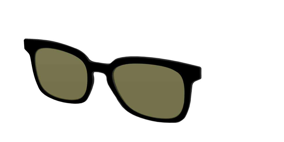 The Black with Green Racquet Sport lens - Angle Top Image - Pair Eyewear