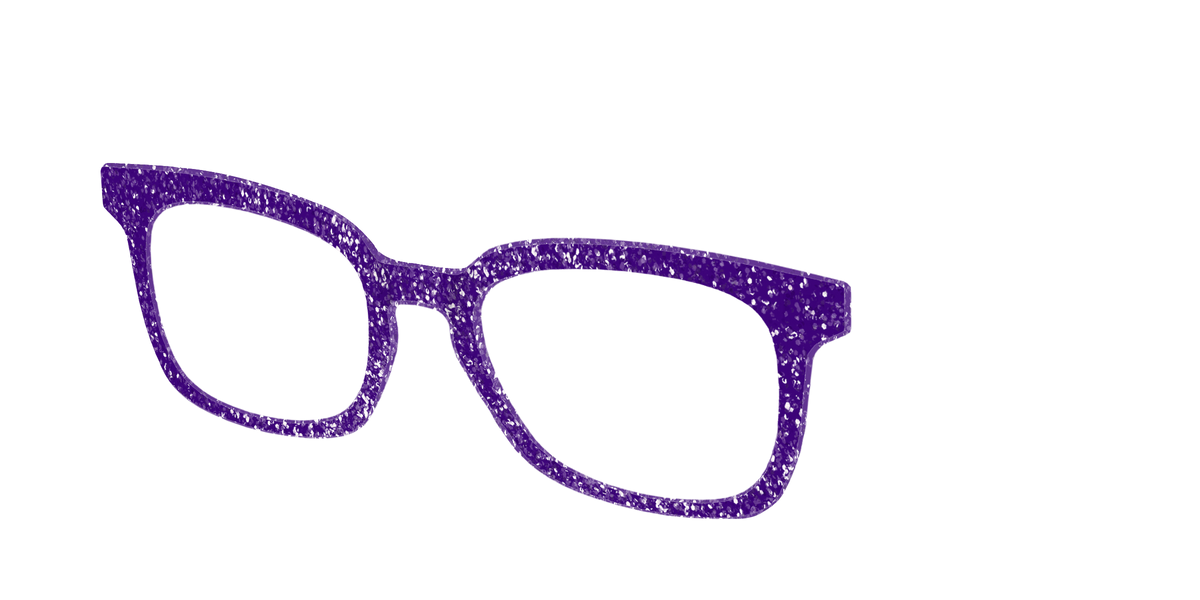 The Electric Purple Sparkle - Angle Top Image - Pair Eyewear
