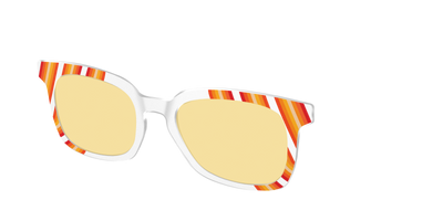 The Groovy Stripes with Citrine Yellow Lens - Angle Top Thumbnail - Pair Eyewear