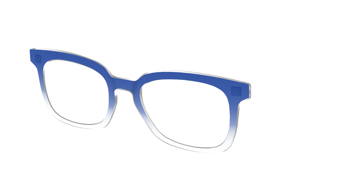 The Indigo Gradient Crystal - Angle Top Image - Pair Eyewear