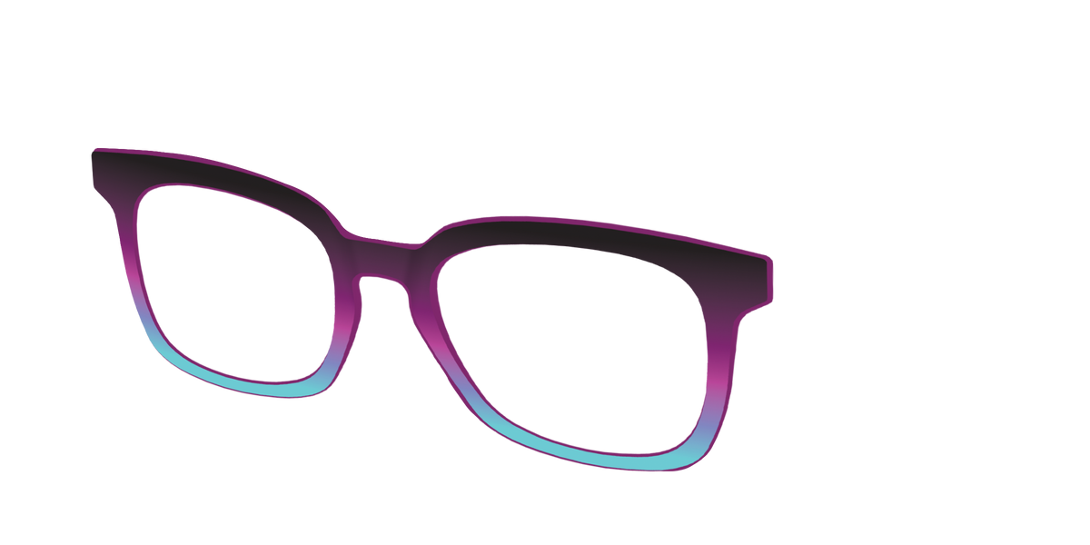 The Licorice to Seafoam Gradient - Angle Top Image - Pair Eyewear
