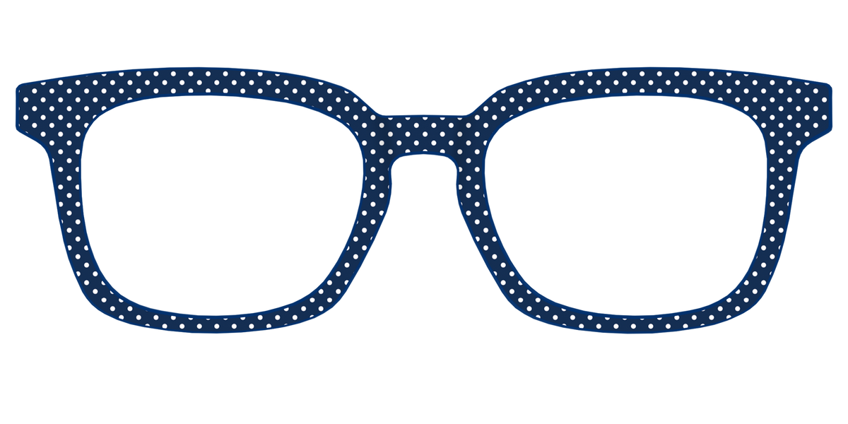 The Navy Pin Dot - Front Top Image - Pair Eyewear