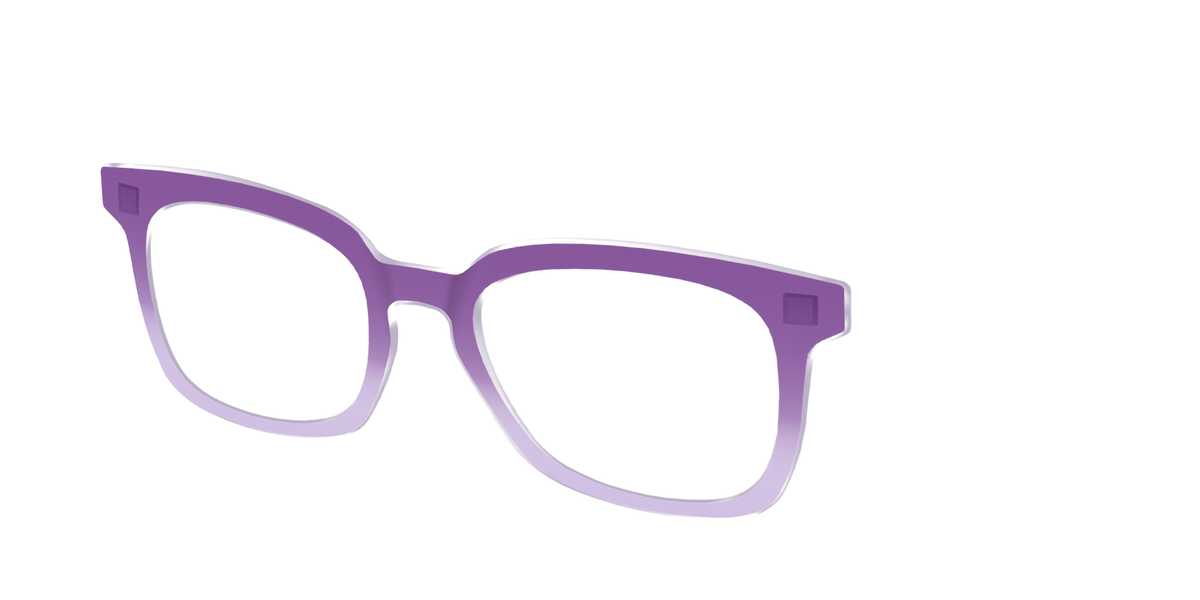 The Plum to Lilac Gradient Crystal - Angle Top Image - Pair Eyewear