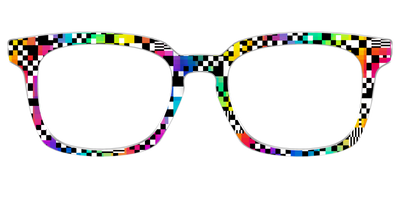 The Prismatic Check - Front Top Thumbnail - Pair Eyewear