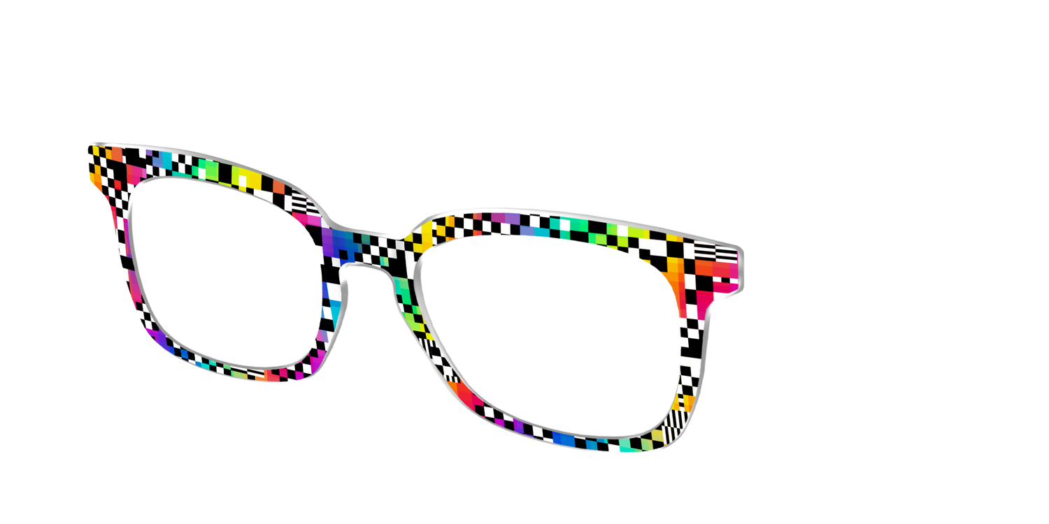 The Prismatic Check - Angle Top Image - Pair Eyewear