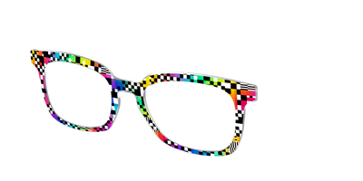 The Prismatic Check - Angle Top Thumbnail - Pair Eyewear