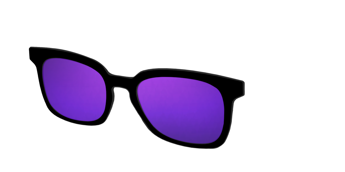 The Polarized Purple Reflective Sun Top - Angle Top Image - Pair Eyewear