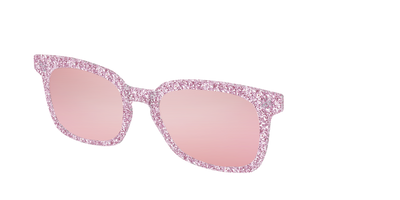The Polarized Rose Gold Sparkle Sun Top - Angle Top Thumbnail - Pair Eyewear