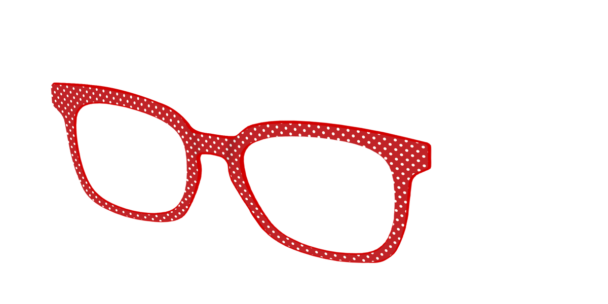 The Ruby Pin Dot - Angle Top Image - Pair Eyewear